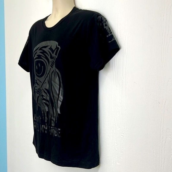 Fresh Laundry - Don’t Kill My Vibe Smiley Grim Reaper Black Short Sleeve T Large - Picture 6 of 12